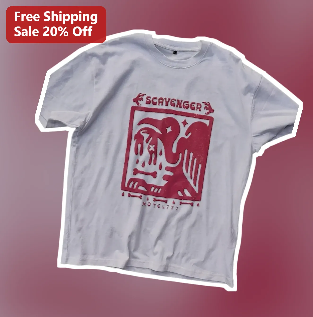 Scavenger Graphic Tee Vintage Horror Streetwear Shirt