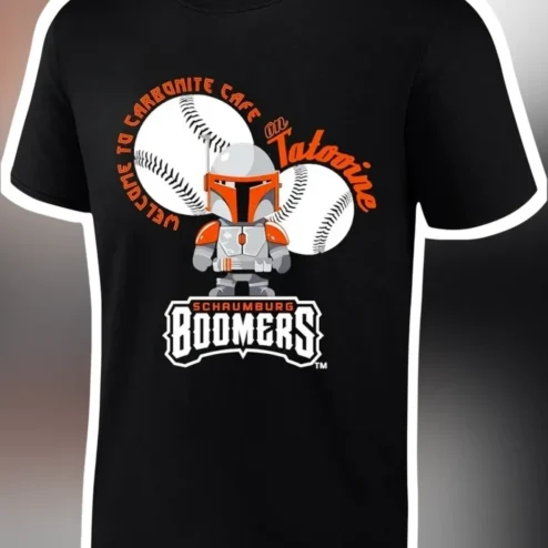 Schaumburg Boomers Boba Fett Baseball Graphic Tee