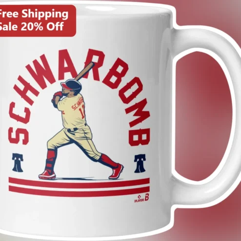 Kyle Schwarber Philadelphia Phillies Vintage Baseball Mug Gift for MLB Fans