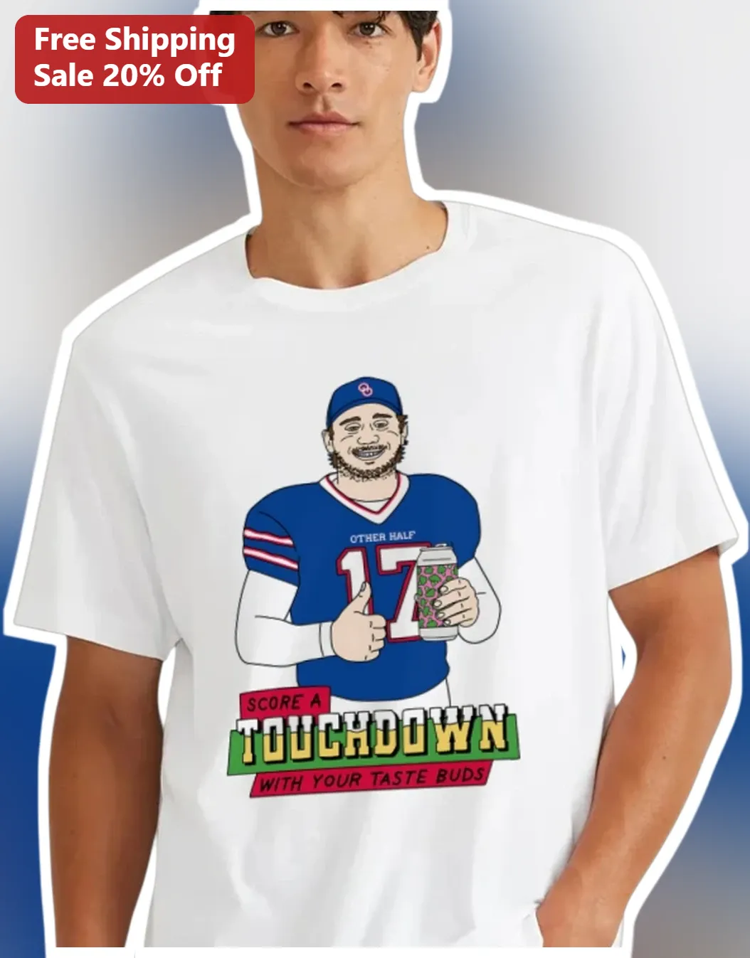 Score A Touchdown With Your Taste Buds Funny Football Food Pun Tee Gift For Men Women