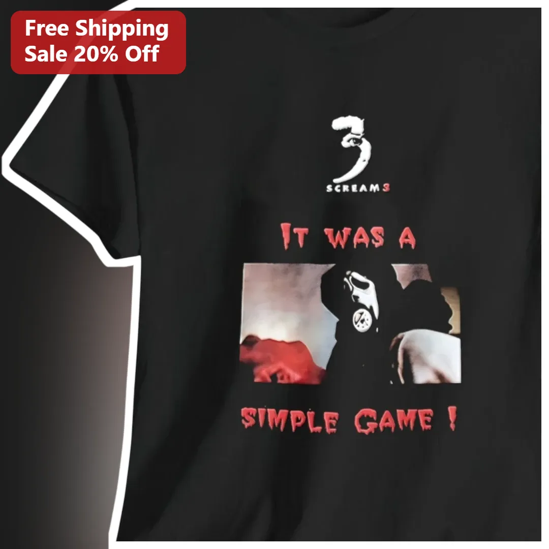 Screams 3 It Was A Simple Game Ghostface Horror Movie Graphic Tee
