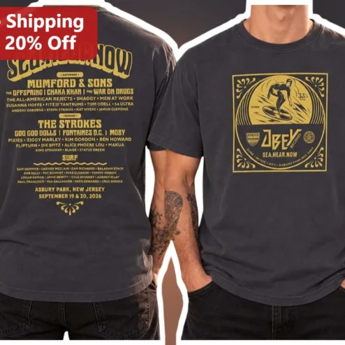 Sea Hear Now Festival Tee Asbury Park Surf Rock Music Event Shirt