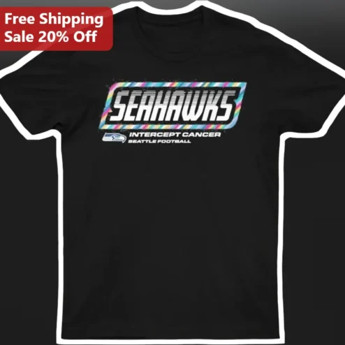 Seahawks Intercept Cancer Seattle Football Tee NFL Crucial Catch Awareness Shirt