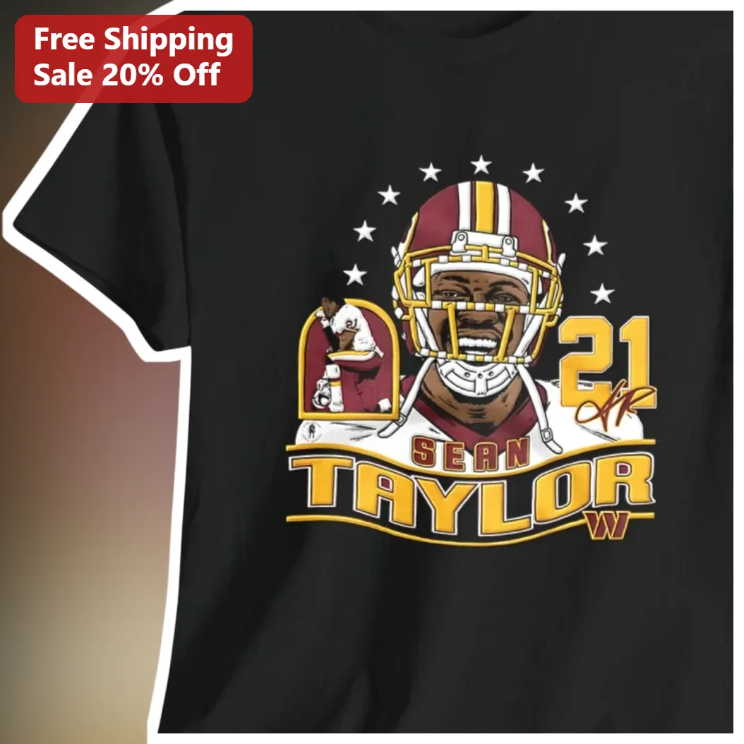 Sean Taylor Tee Football Legend Tribute Shirt Black Graphic