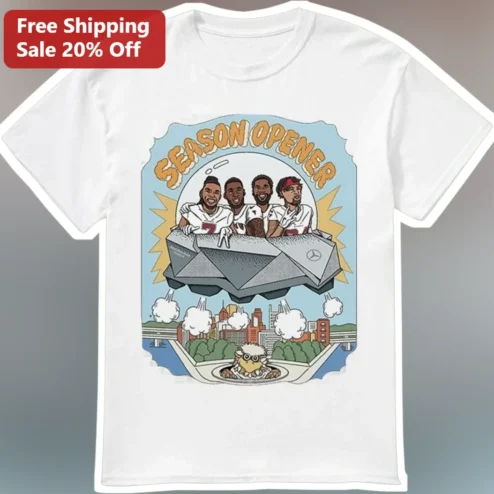 Season Opener Football Graphic Tee Cybertruck Players Cartoon Design Gift for Men Women