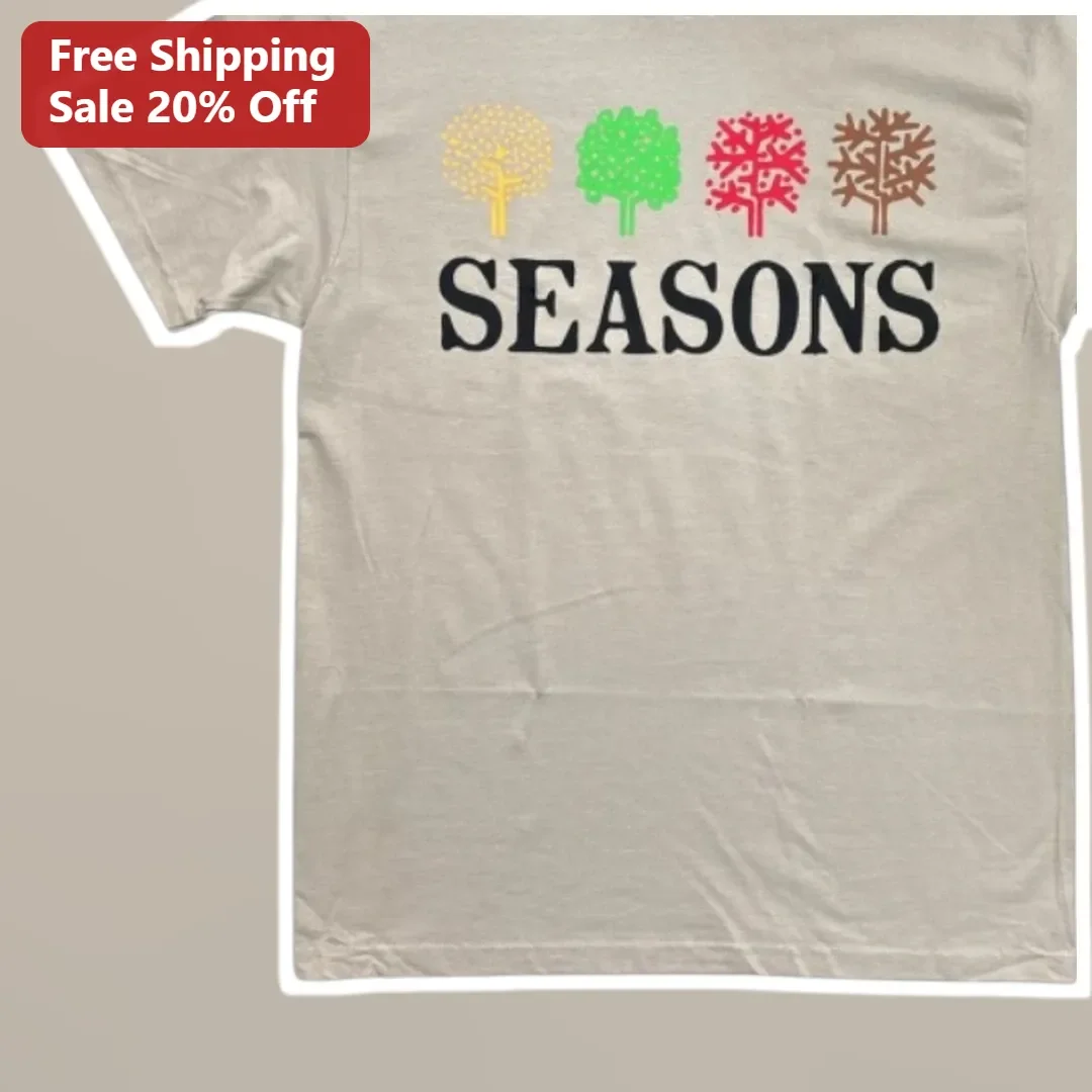 SEASONS Four Seasons Tree Graphic Tee Nature Lover Gift Minimalist Botanical Shirt