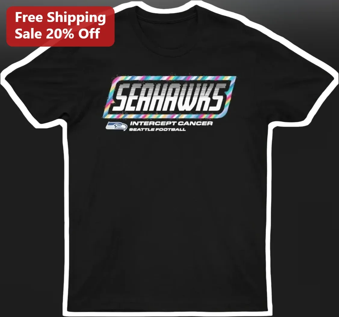 Seattle Seahawks Intercept Cancer Crucial Catch Tee NFL Football Fan Gear