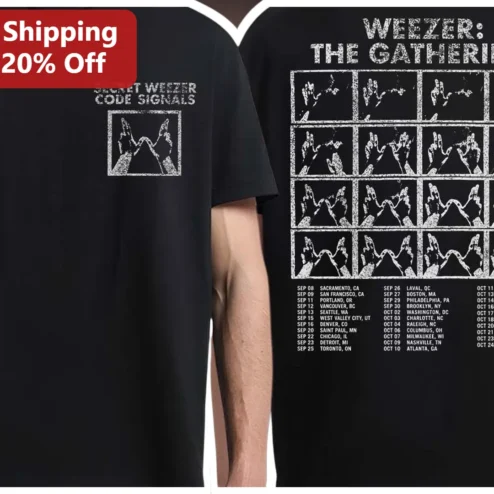 Secret Weezer Code Signals The Gathering Tour Graphic Tee