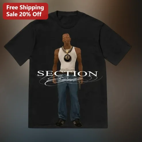 Section 8 Carl Johnson GTA San Andreas Graphic Tee for Gamers