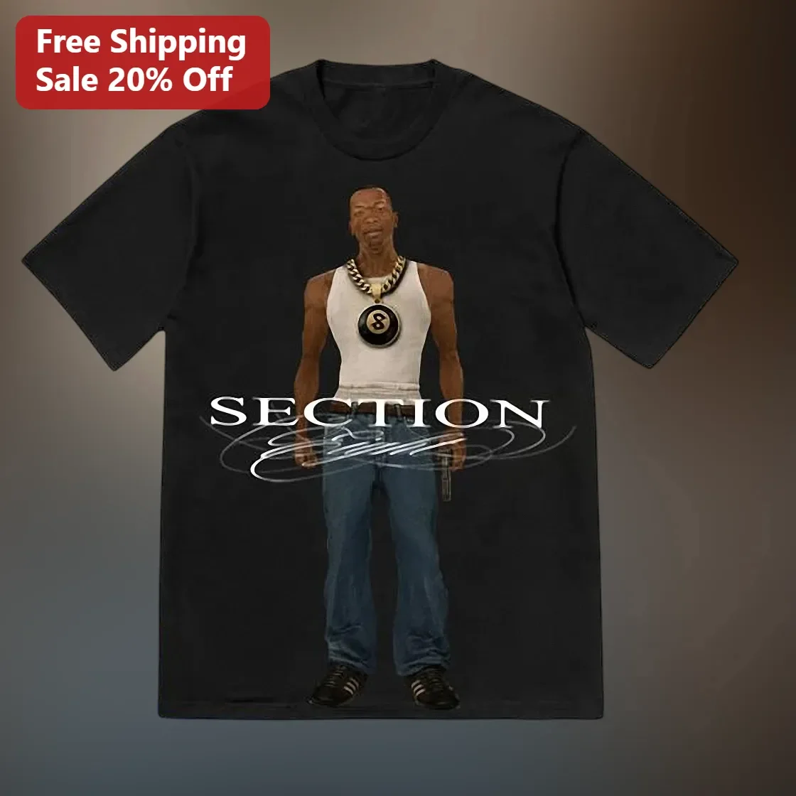 Section 8 Tenpenny GTA San Andreas Officer Graphic Tee