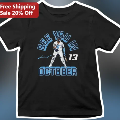 See You In October Aaron Judge Signature New York Yankees Baseball Player Graphic Tee