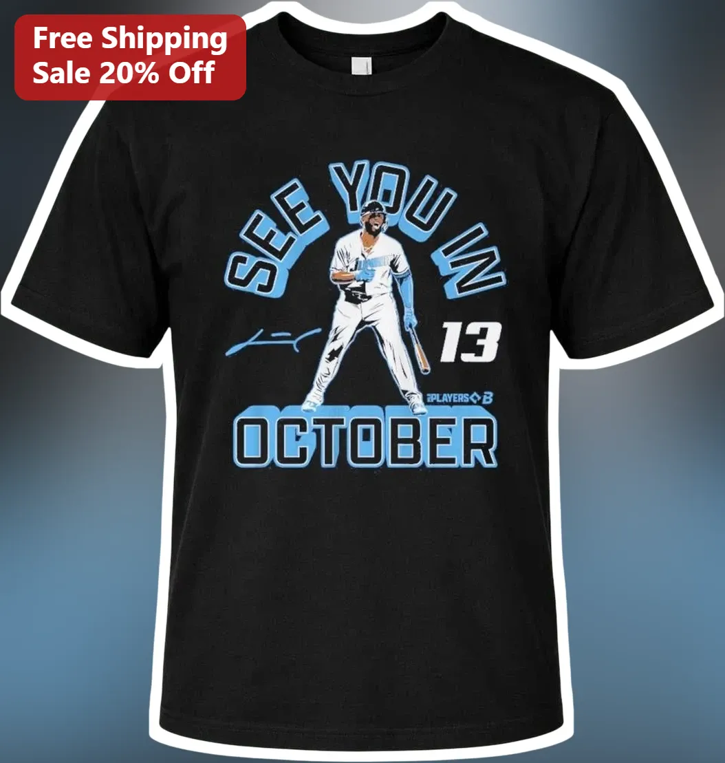 See You In October J.D. Martinez Dodgers Baseball Player Graphic Tee
