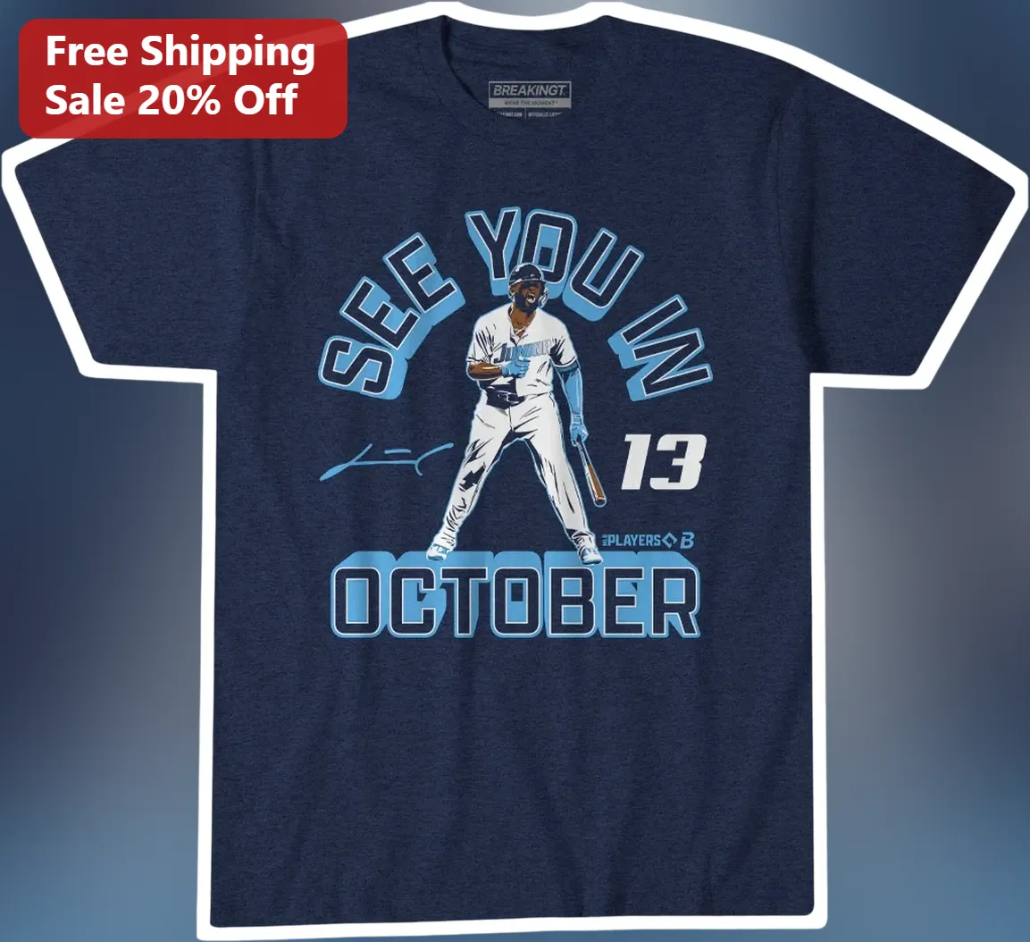 See You In October J.D. Martinez Dodgers Baseball Player Signature Graphic Tee