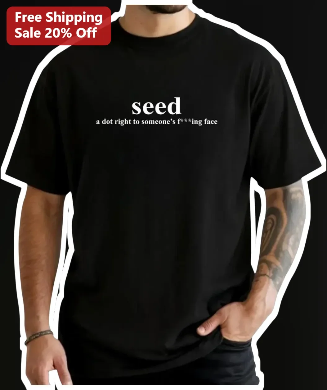Seed A Dot Right To Someone's Face Funny Gardening Insult Graphic Tee