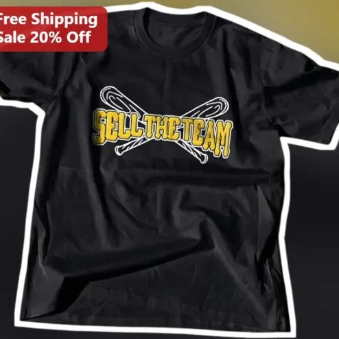 Sell The Team Baseball Fan Graphic Tee Vintage Sports Humor Shirt for Men Women