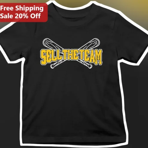 Sell The Team Baseball Tee Crossed Bats Graphic Shirt for Men Women