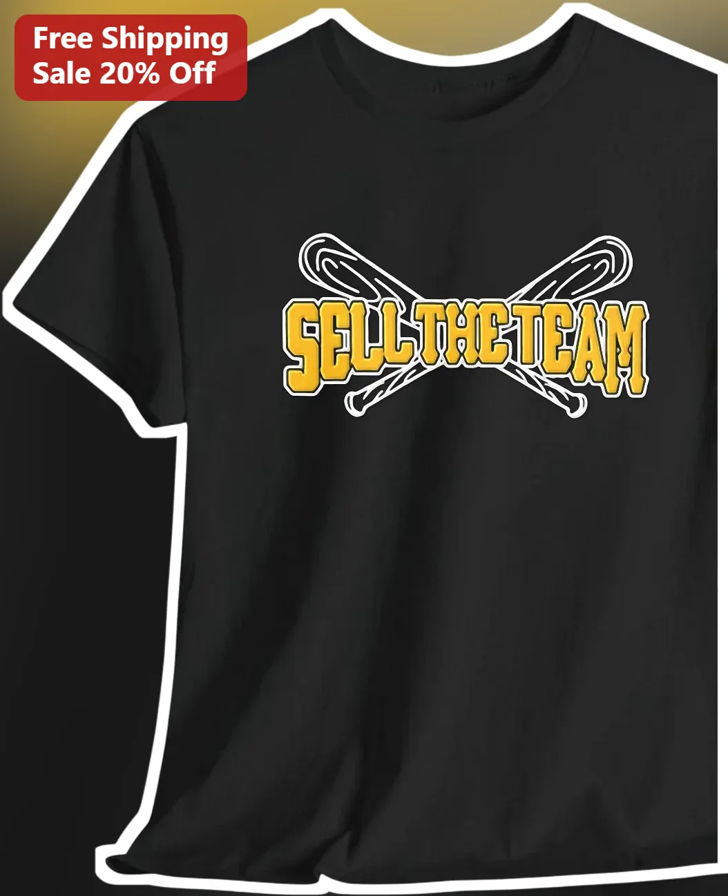 Sell The Team Baseball Tee Crossed Bats Varsity Graphic Shirt for Men Women Fans