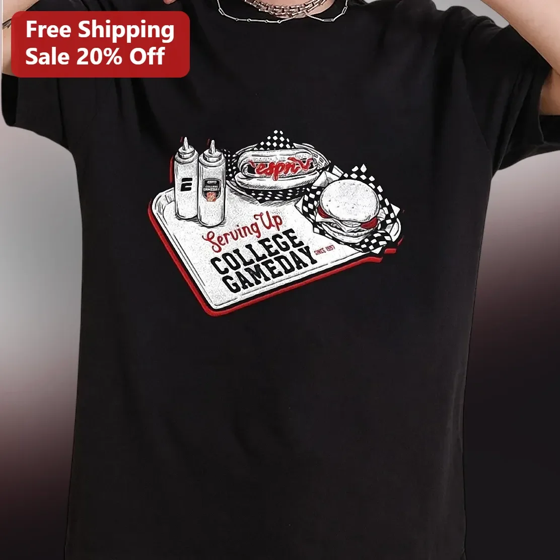 Serving Up College GameDay Tee Vintage Football Tailgate Shirt for Fans