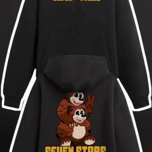 Seven Stars We Shine Brighter Together Bear Graphic Hoodie