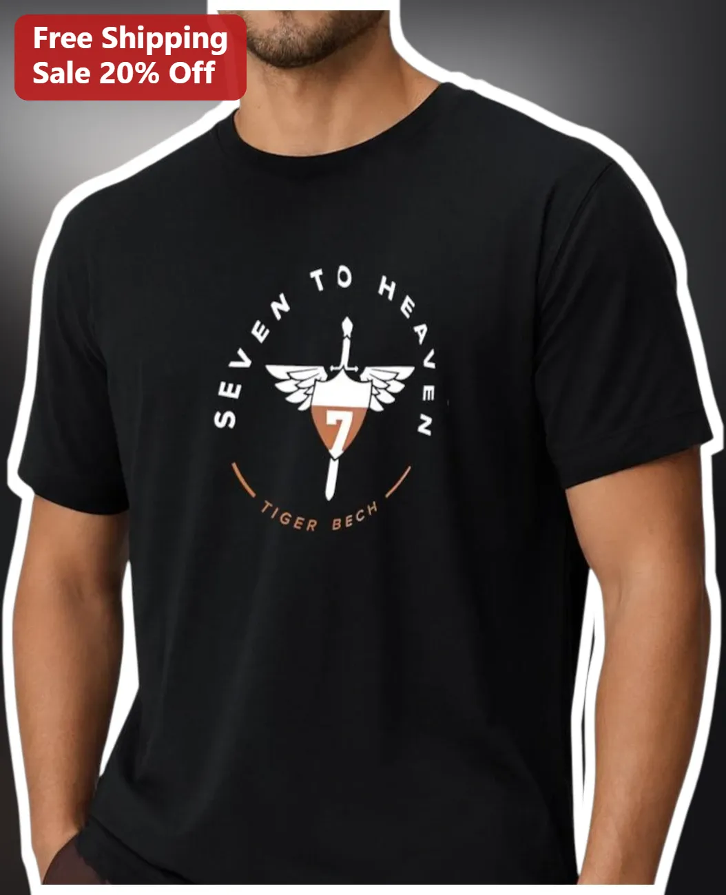 Seven To Heaven Tee Custom Name Gaming Shirt Personalized Gift for Gamers