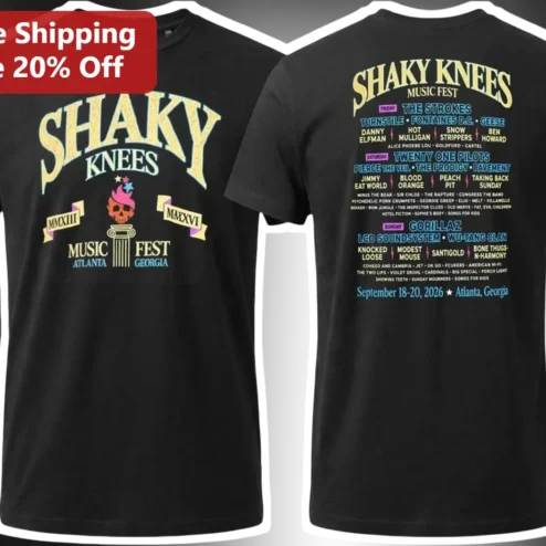 Shaky Knees Music Fest Tee Atlanta Indie Rock Festival Graphic Shirt