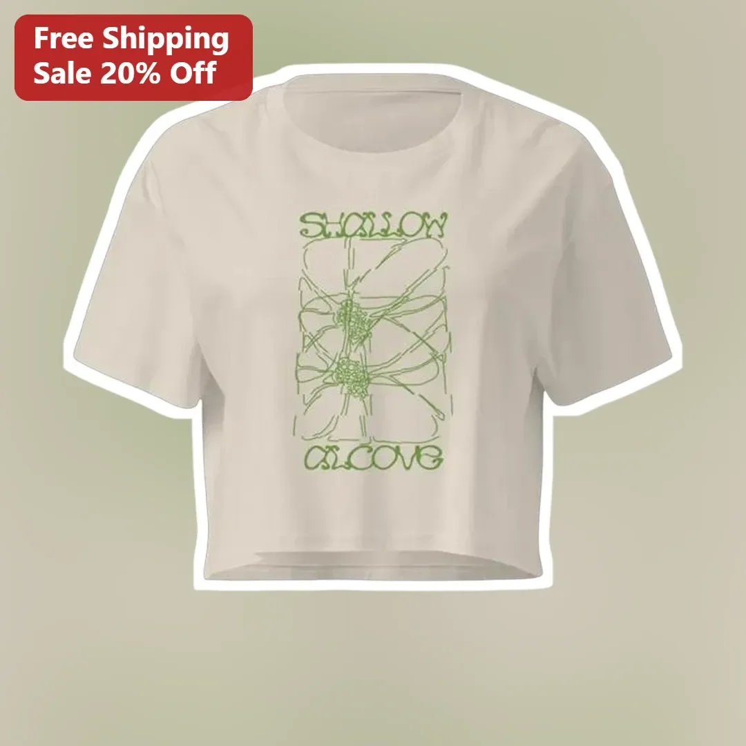 Shallow Grave Tee Floral Line Art Graphic Shirt Indie Alternative Style