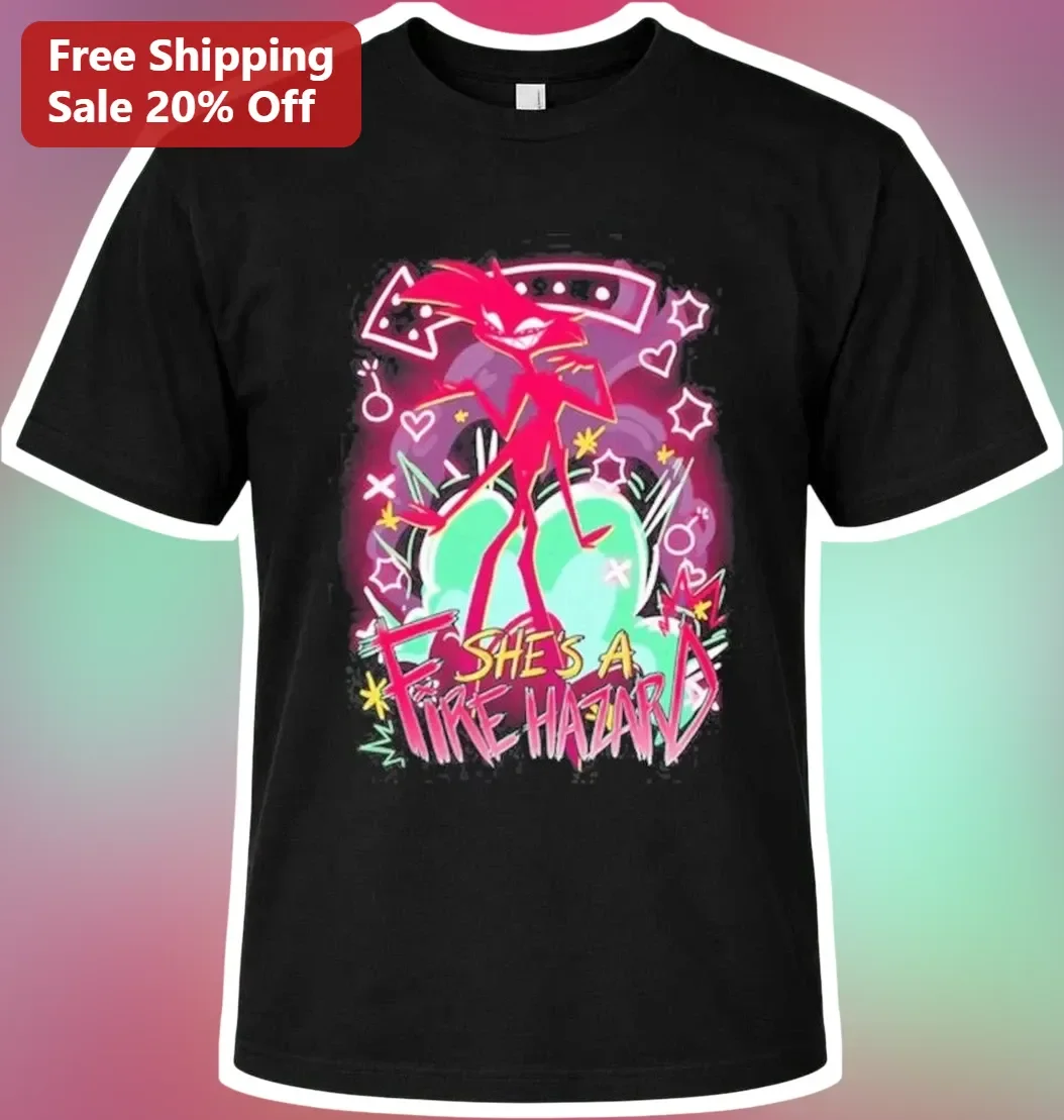 She's A Fire Hazard Niffty Hazbin Hotel Graphic Tee