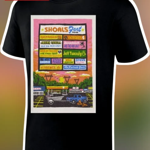 SHOALS Fest 2026 Jason Isbell Drive-By Truckers Tee McFarland Park Florence AL Concert Merch