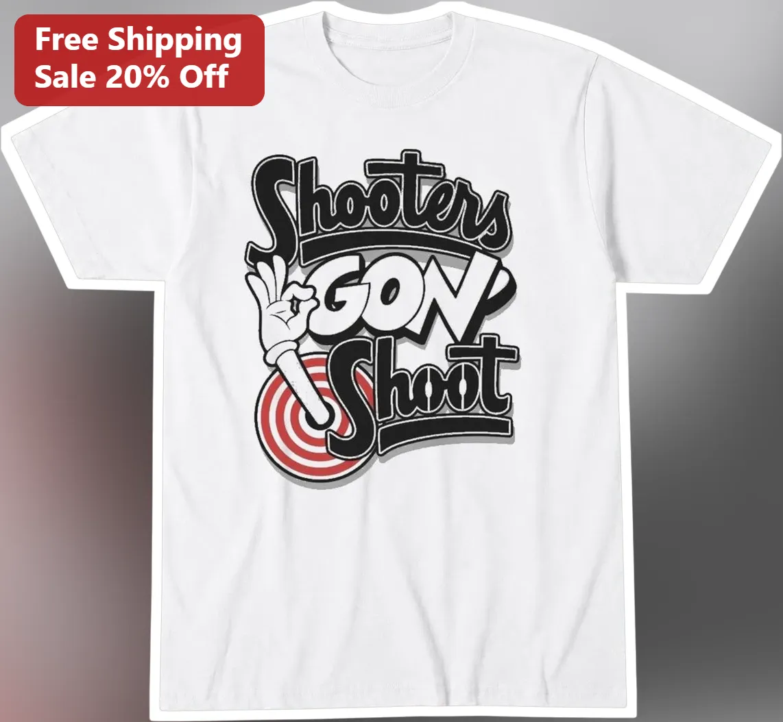 Shooters Gon Shoot Funny Meme Graphic Tee for Hunters and Basketball Fans