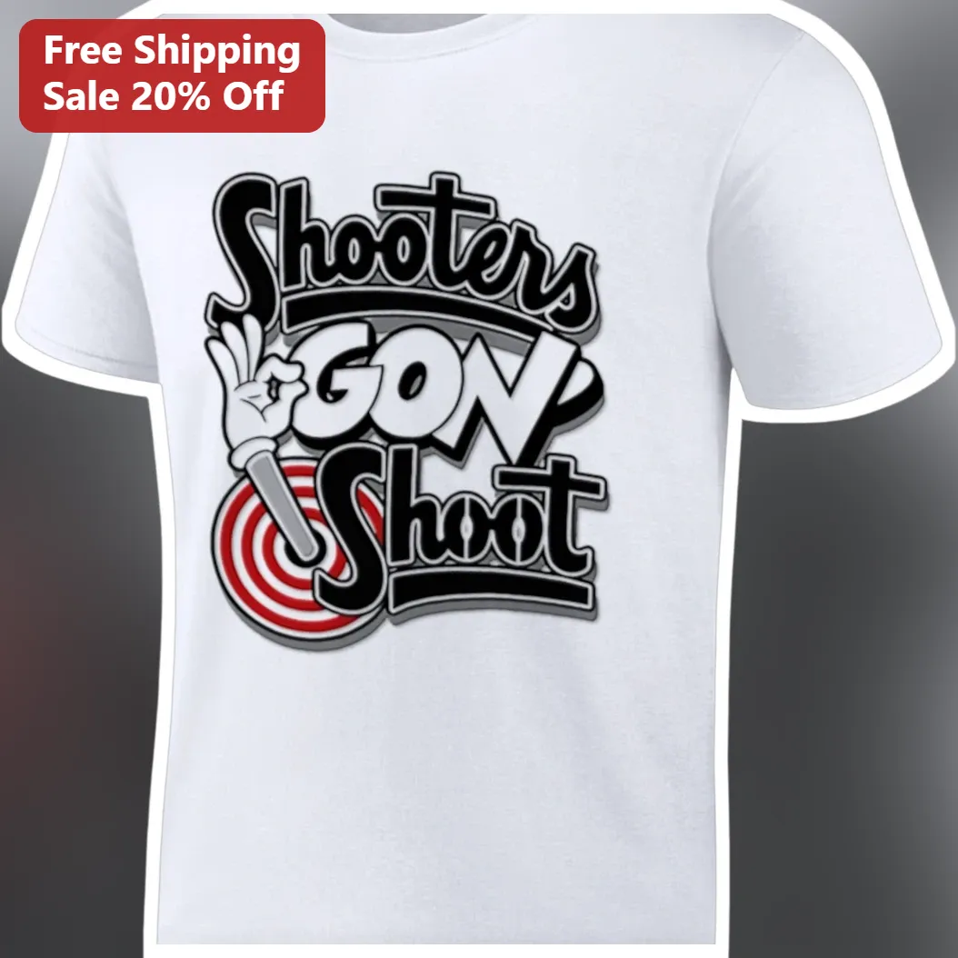 Shooters GoN Shoot Tee Funny Meme Streetwear Graphic T-Shirt for Basketball Fans and Gun Enthusiasts