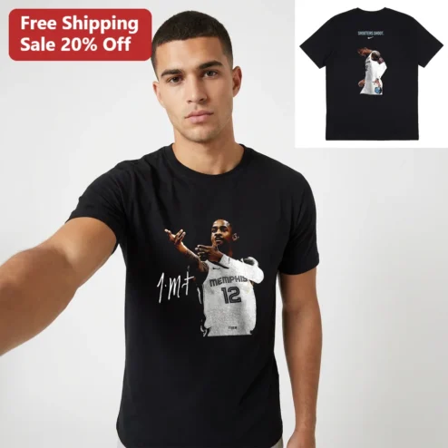 Shooters Shoot Ja Morant Signature Graphic Tee Memphis Grizzlies Basketball Fan Shirt