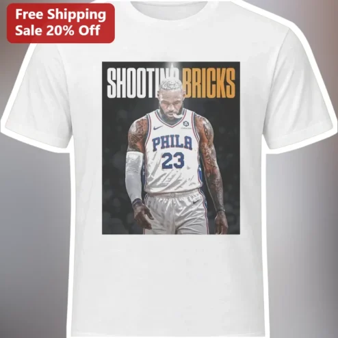 Shooting Bricks Tee Funny Basketball Meme LeBron James Graphic Shirt Gift for Men