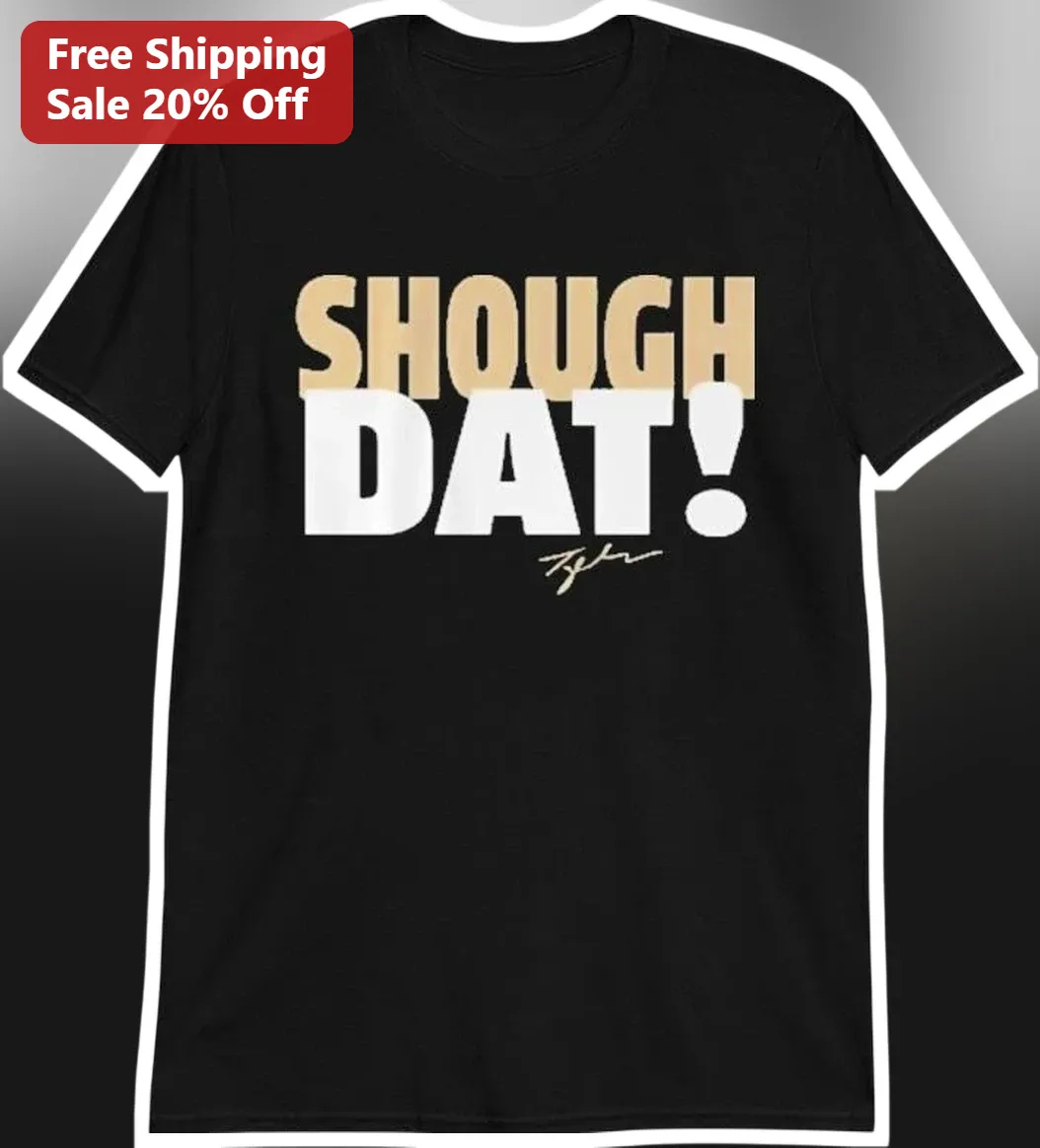 SHOUGH DAT! Signature Graphic Tee Black Cotton Shirt