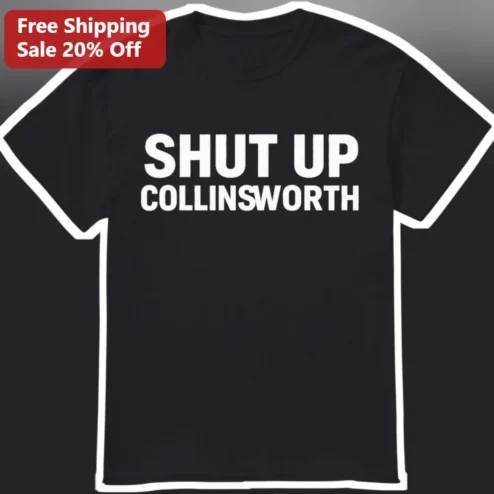Shut Up Collinsworth Tee Funny Football Analyst Graphic T-Shirt for NFL Fans