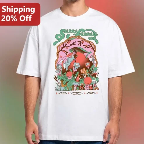 Sierra Ferrell Heart Petal Tour Graphic Tee Psychedelic Folk Music Merch