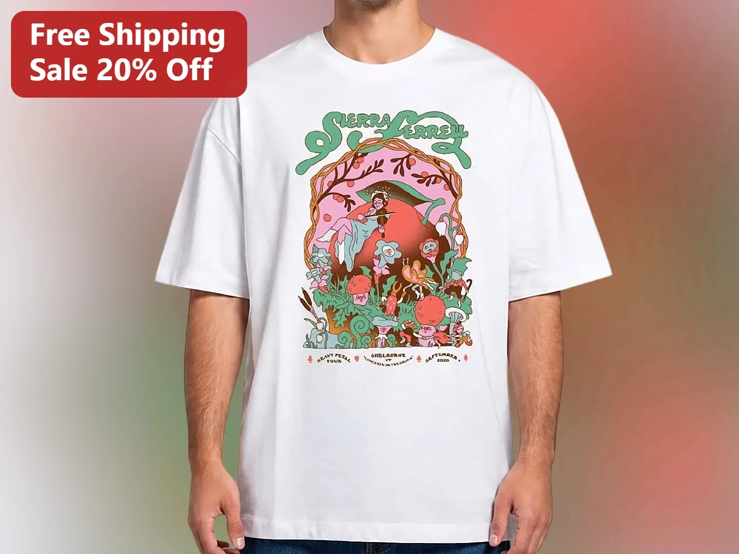 Sierra Ferrell Heavy Feel Tour Tee Psychedelic Folk Music Merch Shirt