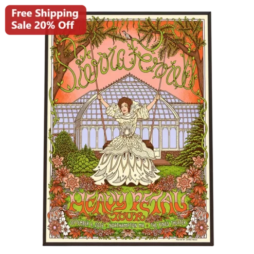 Sierra Ferrell Heavy Petal Tour Poster Vintage Folk Americana Concert Art Print