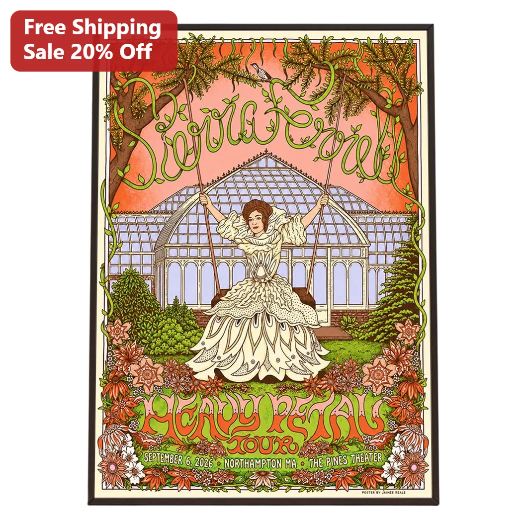 Sierra Ferrell Heavy Petal Tour Poster Vintage Folk Americana Concert Art Print