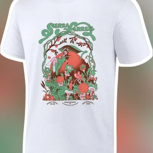 Sierra Ferrell Heavy Petal Tour Tee Folk Music Concert Graphic Shirt