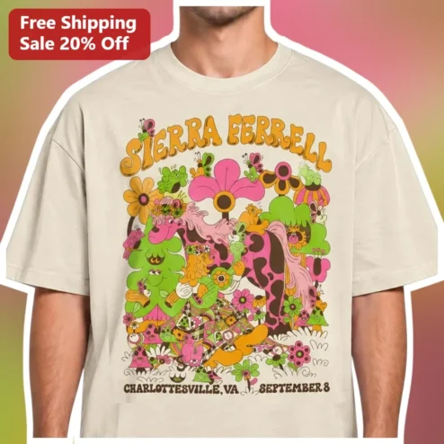 Sierra Ferrell Psychedelic Horse Graphic Tee Folk Music Fan Gift