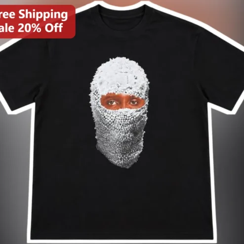Silver Ball Bearing Balaclava Graphic Tee Industrial Streetwear Ski Mask Design