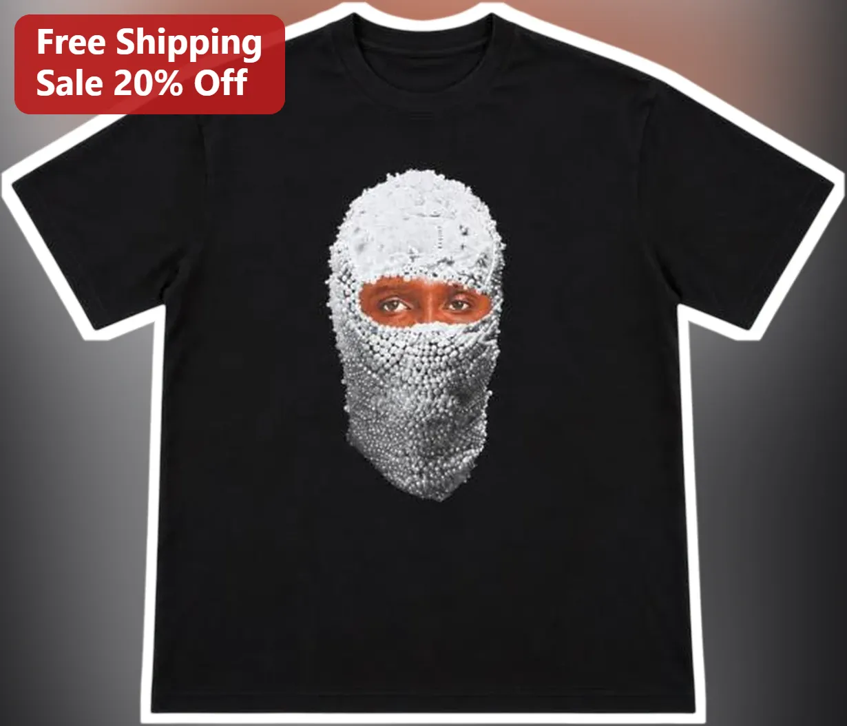Silver Ball Bearing Balaclava Graphic Tee Industrial Streetwear Ski Mask Design