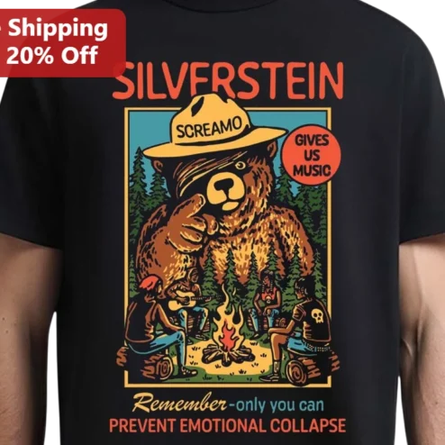 Silverstein Screamo Gives Us Music Remember Only You Can Prevent Emotional Collapse Graphic Tee
