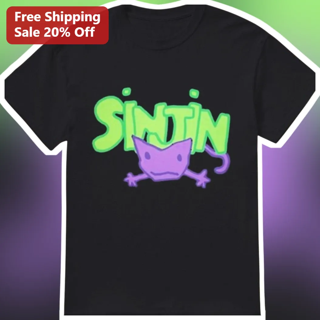SINTIN Tee Gaming Streamer Merch Cute Purple Monster Graphic Shirt Gift