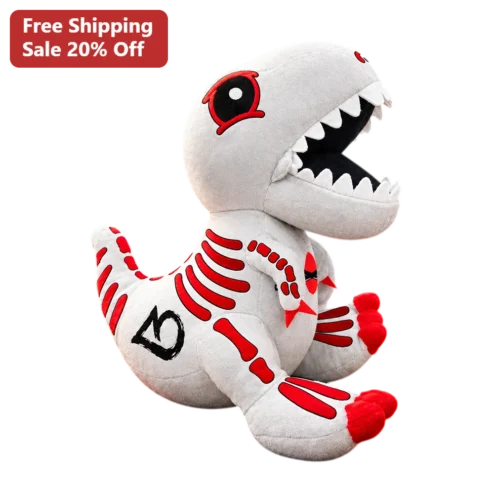 Skeleton Dinosaur Plush Toy Cute Halloween Gift for Kids Collectors