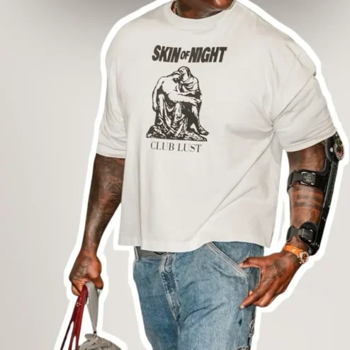 Skin Of Night Club Lust Graphic Tee For Men Women Hip Hop Streetwear