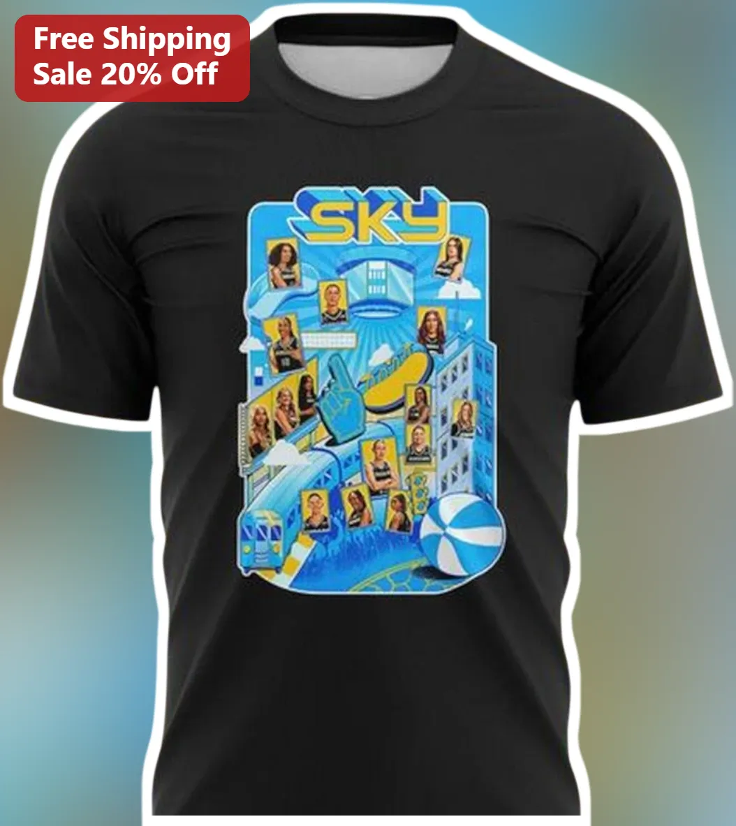 SKY Tee Retro Sports Collage Volleyball Fan Graphic T-Shirt for Men Women