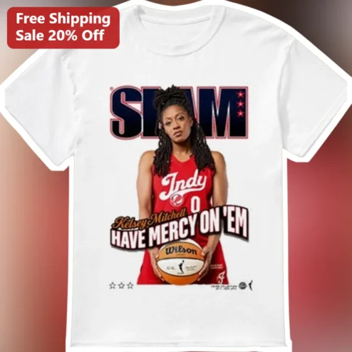 SLAM Have Mercy On Em Kelsey Mitchell Indiana Fever WNBA Graphic Tee