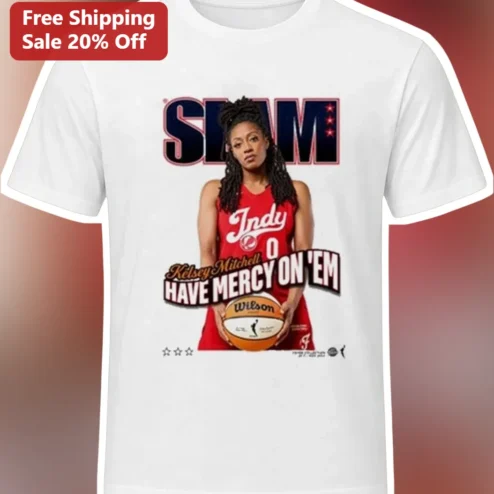 SLAM Have Mercy On Em Kelsey Mitchell WNBA Indiana Fever Graphic Tee