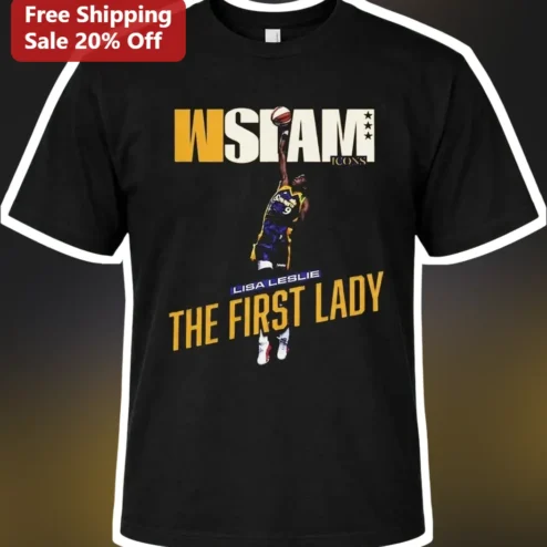 SLAM ICONS Lisa Leslie The First Lady Tee WNBA Legend Basketball Tribute Shirt